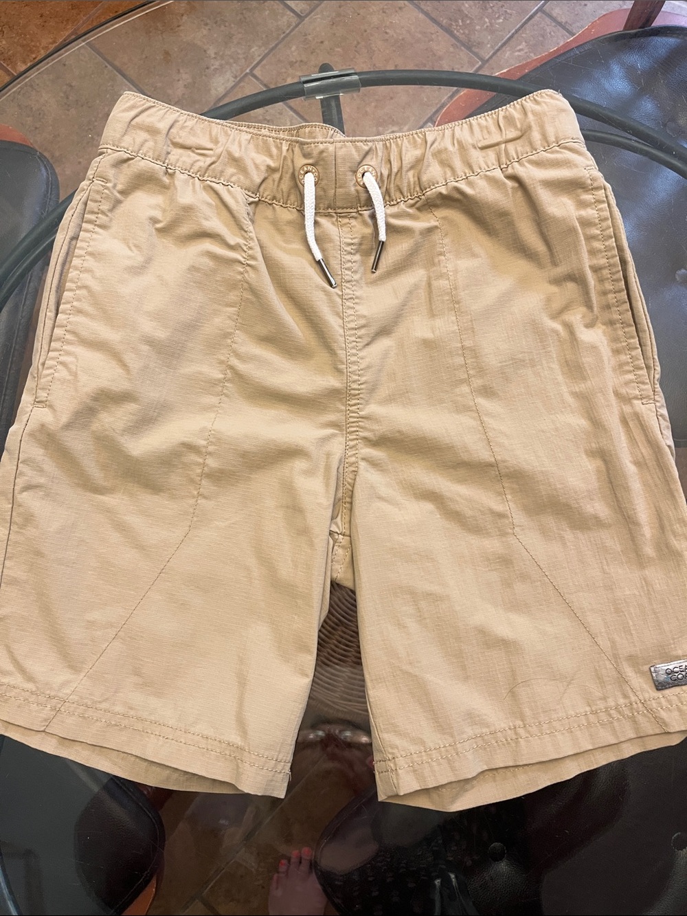 Boys' Casual Drawstring Shorts in Tan
